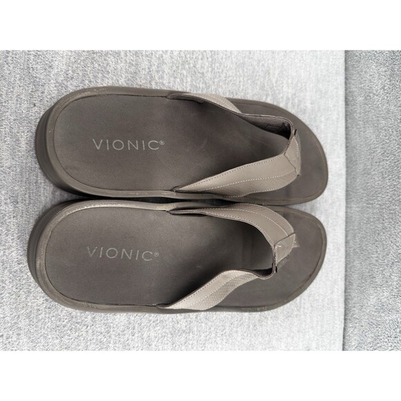 VIONIC WYATT - Men's Stone Flip Flops Arch Support Sandals Size 12  B3 - Picture 4 of 14